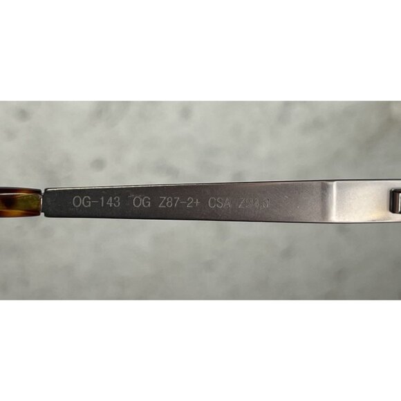 On-Guard OG-143 Rectangular Tortoise Z87-2+ Safety Eyeglasses Frames 52-16-145 - Picture 7 of 8